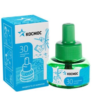 Жидкость от комаров для фумигатора 30 ночей без запаха Космос KOC_GH325