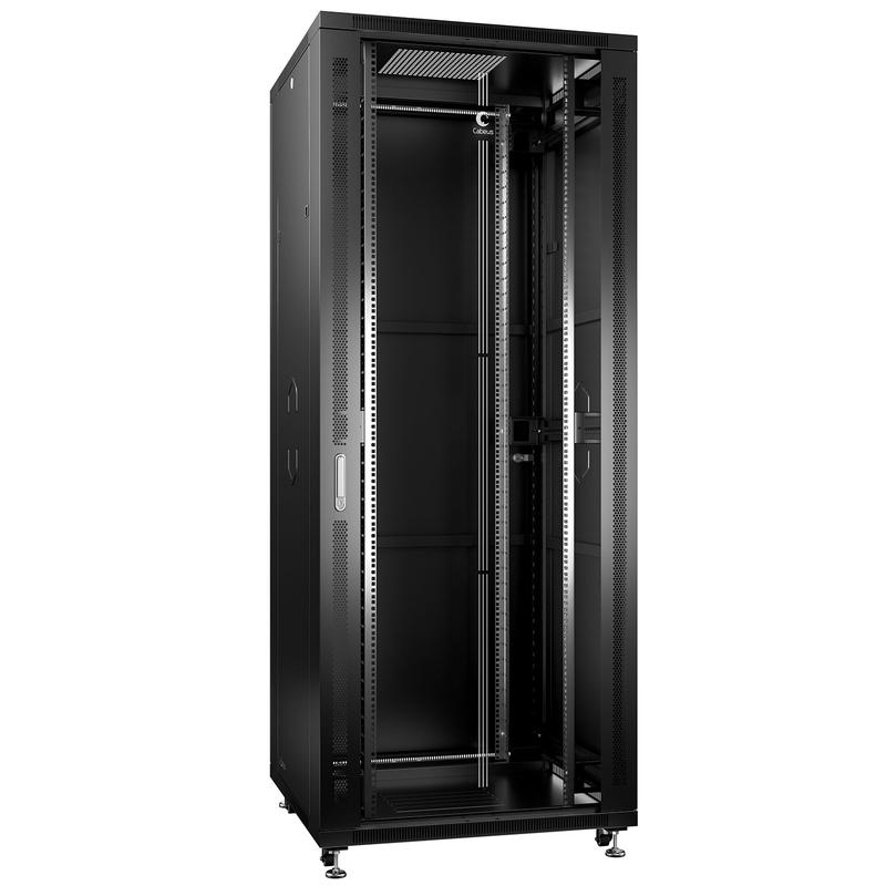 Шкаф телекоммуникационный SH-05C-42U80/100-BK 19дюйм 42U 800х1000х2055 передняя стеклян. и задняя сплошная метал. две...