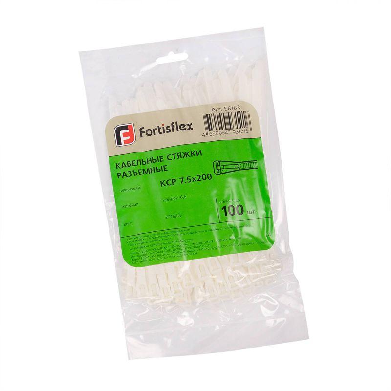Хомут кабельный КСР 7.5х300 нейл. бел. (уп.100шт) Fortisflex 60632