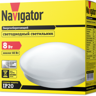Светильник светодиодный 61 562 NBL-R1-8-4K-IP20-LED 8Вт 4000К IP20 560лм Navigator 61562