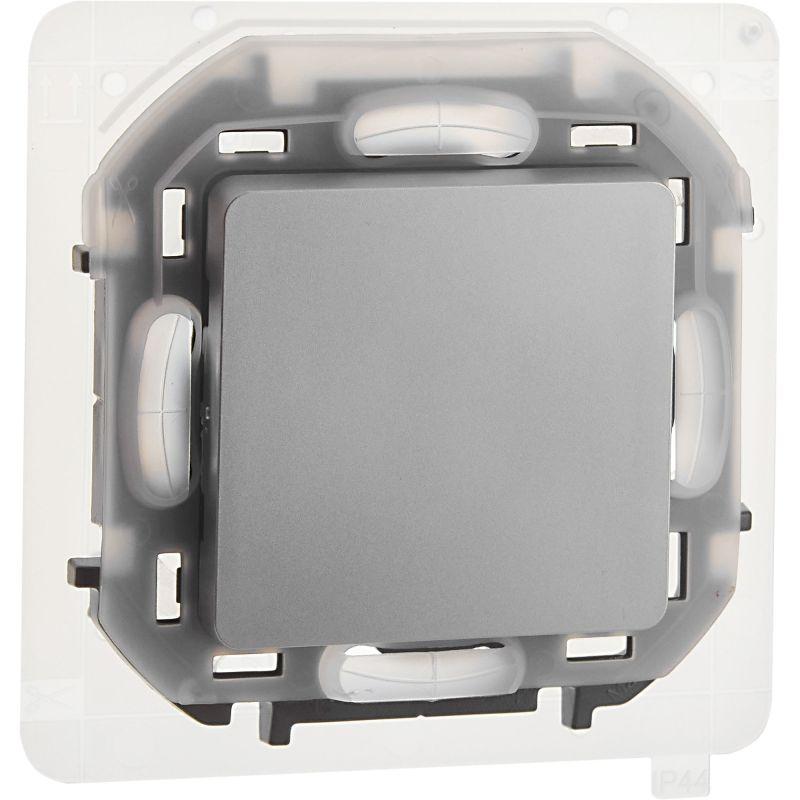 Переключатель 1-кл. Inspiria 10А IP44 250В 10AX механизм алюм. IEK 673672