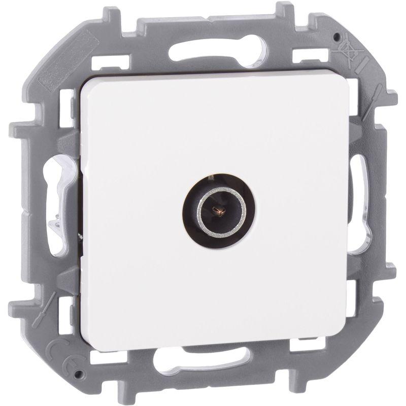 Розетка телевизионная TV Inspiria 2дБ 0-2400мГц с топологией "звезда" механизм бел. IEK 673850