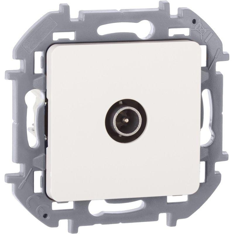 Розетка телевизионная проходная TV Inspiria 14дБ 5-862мГц механизм бел. IEK 673860