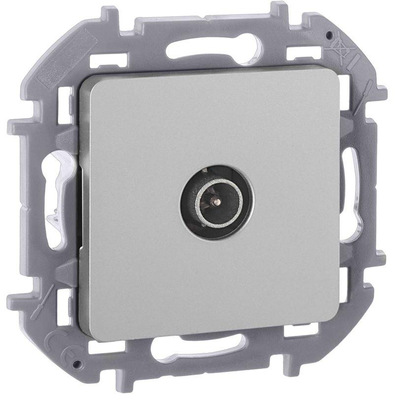 Розетка телевизионная проходная TV Inspiria 14дБ 5-862мГц механизм алюм. IEK 673862