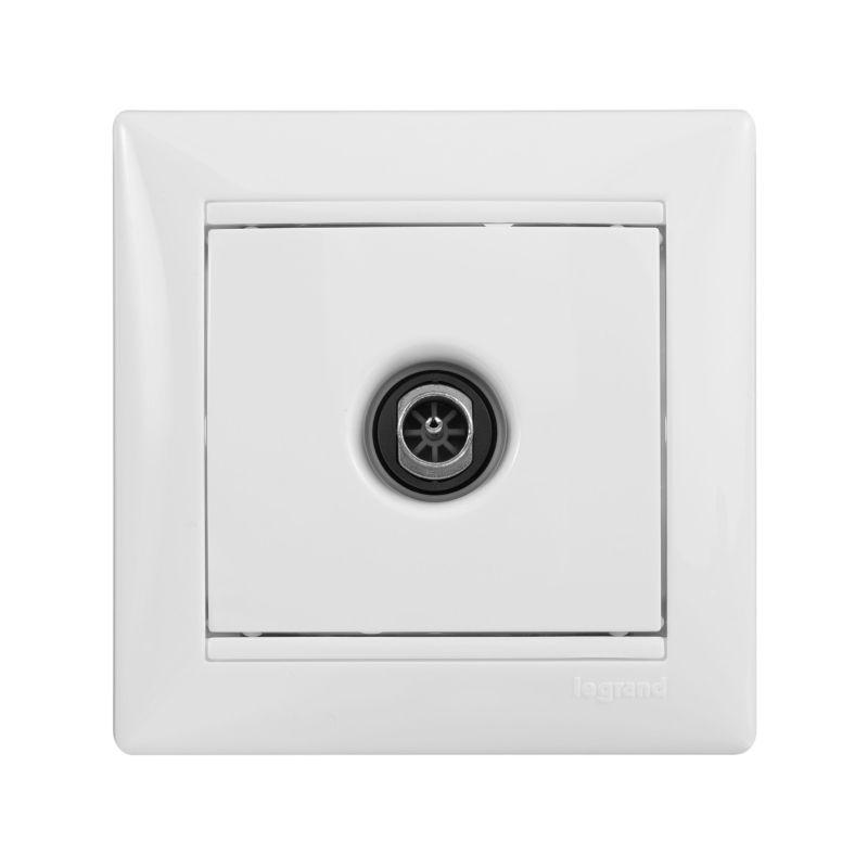 Розетка телевизионная TV 1-м СП Valena 2400мГц механизм бел. (DIY-упак.) IEK 695337