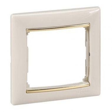 Рамка 1-м Valena Classic сл. кость/зол. штрих (DIY-упак.) IEK 695646