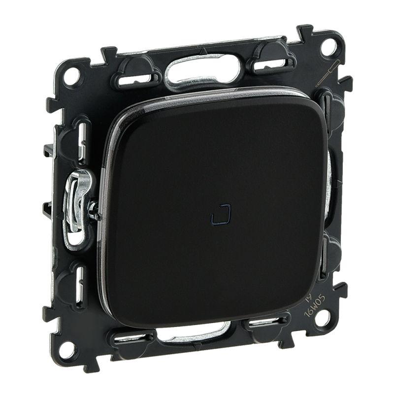 Переключатель 1-кл. СП Valena Allure 10А IP20 250В 10AX с подсветкой с лицев. панелью безвинтов. зажимы механизм антр...