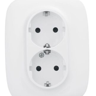 Розетка 2-м СП Valena Allure 16А IP20 250В 2х2P+E защ. шторки безвинт. клеммы с лицев. панелью бел. Leg 753726