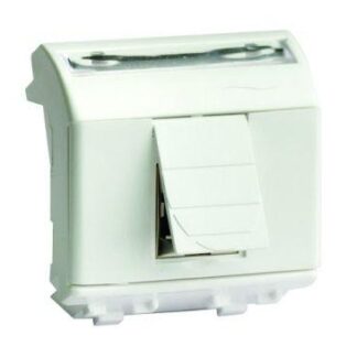 Розетка компьютерная СП 2мод. Brava RJ45 кат.5E экранир. бел. DKC 76450B