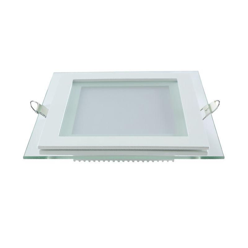 Светильник светодиодный Glass 12Вт 4000К IP20 990лм 220-240В d118х118мм 160х160х30мм ДВО квадрат. встраив. монтажный с декоративн. стеклом GAUSS 948111212