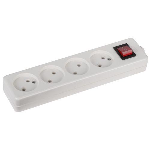 Колодка удлинителя 4-м без заземл. K-4s с выкл. Эра Б0003480