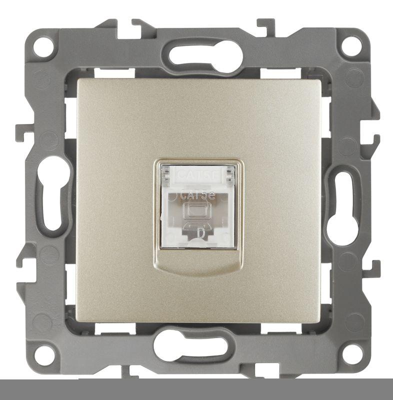 Розетка компьютерная Эра12 12-3107-04 RJ45 шампань Эра Б0014726