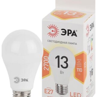 Лампа светодиодная A60-13W-827-E27 грушевидная 1040лм ЭРА Б0020536