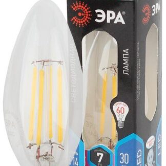 Лампа светодиодная филаментная F-LED B35-7w-840-E14 Эра Б0027943