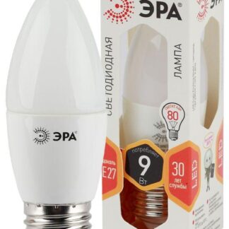 Лампа светодиодная B35-9w-827-E27 свеча 720лм ЭРА Б0027971