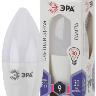 Лампа светодиодная B35-9W-860-E27 свеча 720лм ЭРА Б0031410