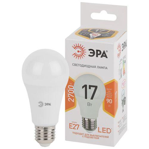 Лампа светодиодная A60-17W-827-E27 грушевидная 1360лм ЭРА Б0031699