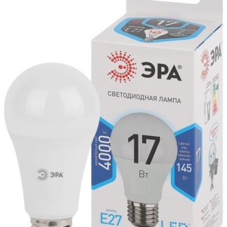 Лампа светодиодная A60-17W-840-E27 грушевидная 1360лм ЭРА Б0031700