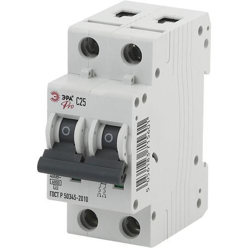 Выключатель автоматический модульный 2п C 25А ВА47-63 Pro NO-901-54 ЭРА Б0031826