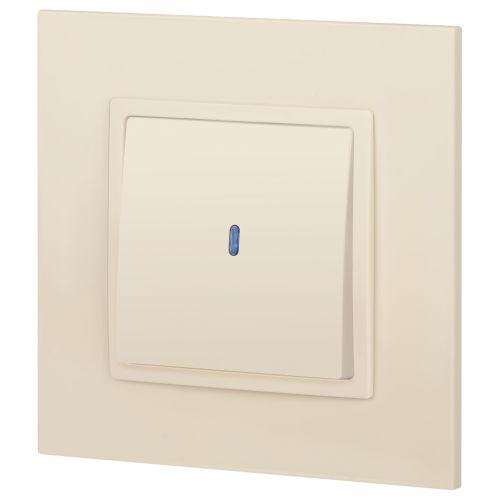 Выключатель 1-кл. СП Elegance 14-1102-02 10А IP20 250В 10AX с подсветкой механизм сл. кость Эра Б0034216