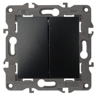 Выключатель 2-кл. СП Elegance 14-1104-05 10А IP20 250В 10AX механизм антрацит Эра Б0034234