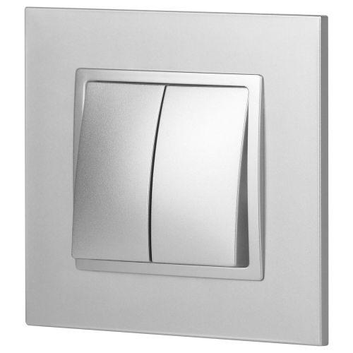 Переключатель 2-кл. СП Elegance 14-1106-03 10А IP20 250В 10AX механизм алюм. Эра Б0034245