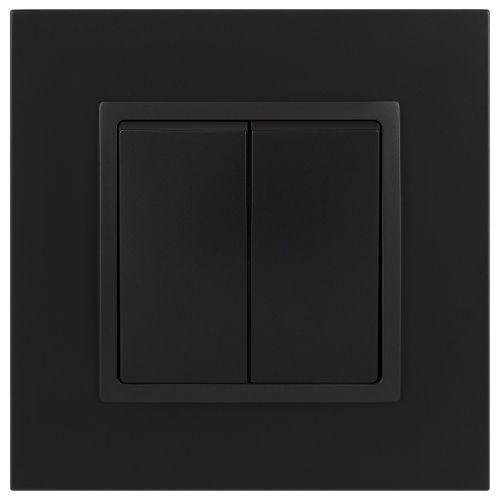 Переключатель 2-кл. СП Elegance 14-1106-05 10А IP20 250В 10AX механизм антрацит Эра Б0034247