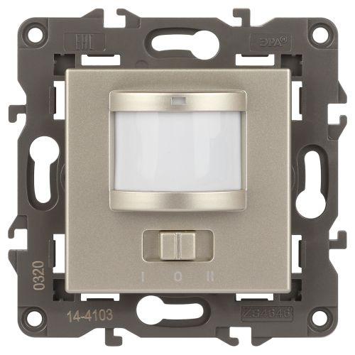 Датчик движения 14-4103-04 2-проводной 180-250В 200Вт Elegance шампань ЭРА Б0034355