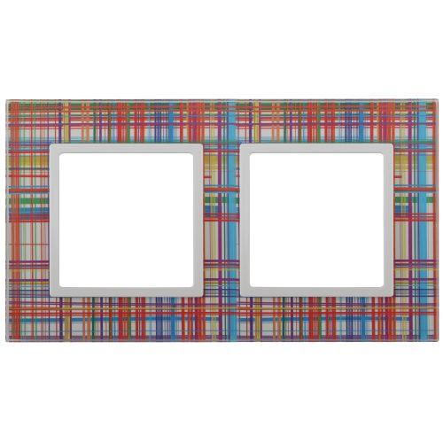 Рамка 2-м 14-5102-00 стекло Elegance прозрачный+бел. ЭРА Б0034487