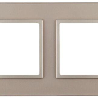 Рамка 2-м 14-5102-04 стекло Elegance шампань+шампань ЭРА Б0034491