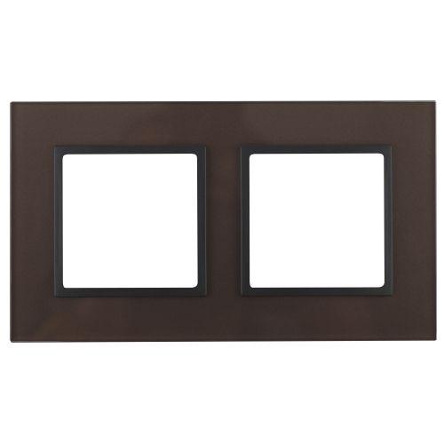 Рамка 2-м 14-5102-13 стекло Elegance бронза+антрацит ЭРА Б0034493