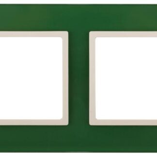 Рамка 2-м 14-5102-27 стекло Elegance зел.+сл. кость ЭРА Б0034499
