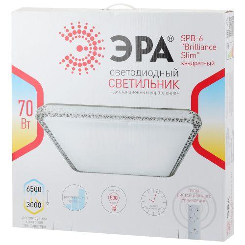 Светильник светодиодный SPB-6-70-RC 70Вт 3000-6500К 5950Лм с пультом ДУ "Brilliance Slim" S квадрат 537х81мм IP20 Эра...