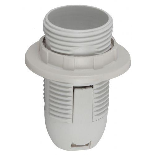 Патрон E14 с кольцом пластик бел. (х50) (50/400/14400) Эра Б0043746