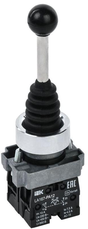 Джойстик LA167-PA12 на 2 полож. 2НО с фиксацией черн. KARAT IEK BBJ20-PA12-5-21-2-K02