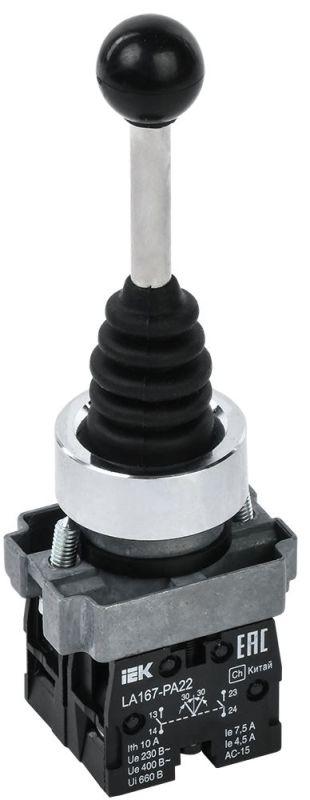Джойстик LA167-PA22 на 2 полож. 2НО без фиксации черн. KARAT IEK BBJ20-PA22-4-22-2-K02