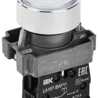 Кнопка LA167-BAF11 d22мм 1НО бел. KARAT IEK BBT20-BAF11-1-22-67-K01
