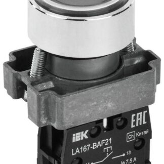 Кнопка LA167-BAF21 d22мм 1НО черн. KARAT IEK BBT20-BAF21-1-22-67-K02