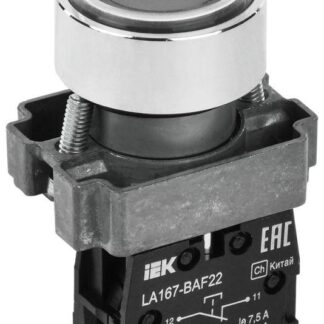 Кнопка LA167-BAF22 d22мм 1НЗ черн. KARAT IEK BBT20-BAF22-2-22-67-K02