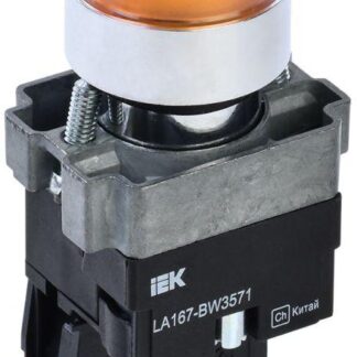 Кнопка LA167-BW3571 d22мм RC 1НО с подсветкой желт. KARAT IEK BBT20-BW3571-1-12-67-K05