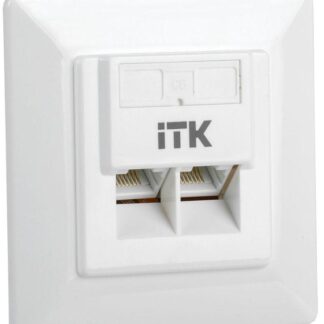 Розетка компьютерная 2-м СП RJ45 кат.6 UTP ITK CS2-1C06U-2-1