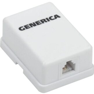Розетка телефонная 1-м ОП RJ12 кат.3 UTP GENERICA CS2-3C03U-12-G