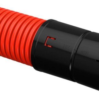 Труба гофрированная двустенная ПНД гибкая d110мм с муфтой красн. (уп.50м) IEK CTG12-110-K04-050-R