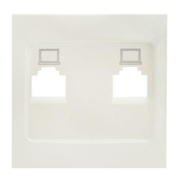 Панель лицевая Валенсия для розетки компьютерной 2-м RJ45 жемчуж. PROxima EKF ESK02-L-035-50