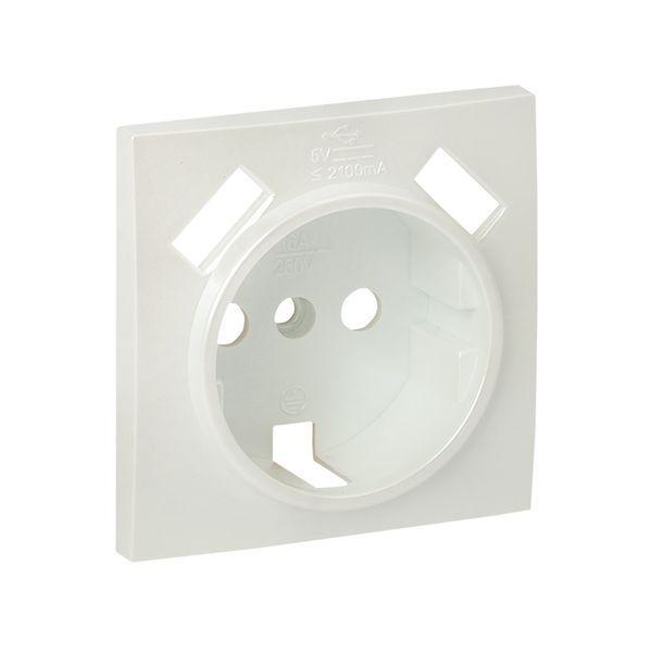 Панель лицевая Валенсия для 1-м розетки 16А с заземл. защ. шторки жемчуж. с 2-мя USB 2.1А PROxima EKF ESR16-L-028-50-...