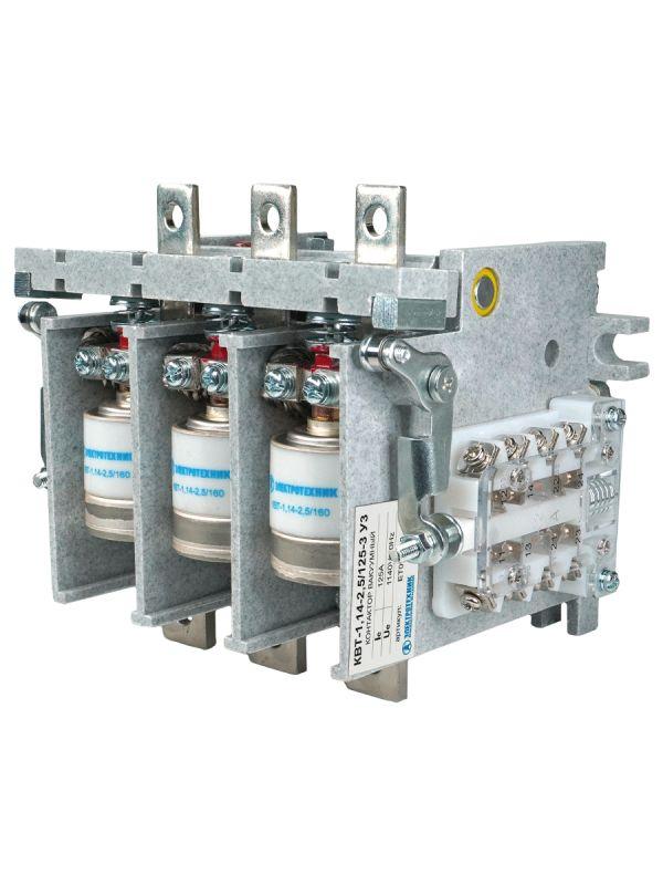 Контактор вакуумный КВТ-1.14-2.5/160-3 У3 3п кат. 380В 4НО+3НЗ IP00 без реле Электротехник ET002687