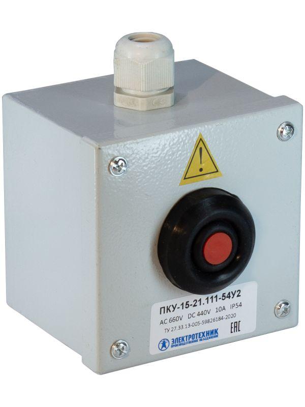 Пост управления ПКУ-15-21.111-54У2 (КЕ081/2(1з+1р) красн. + PG-13.5) Электротехник ET008509