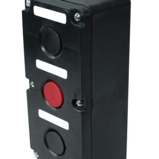 Пост управления ПКЕ 222-3 У2 10А 660В 3 элемента черн. и крас. цилиндр накладной IP54 Электротехник ET519078