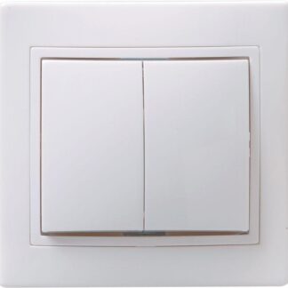 Выключатель 2-кл. 1п СП Кварта 10А IP20 ВС10-2-0-КБ керамич. осн. бел. IEK EVK20-K01-10-K