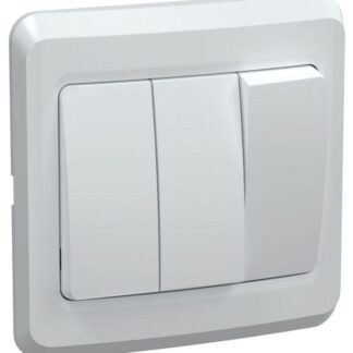 Выключатель 3-кл. 1п СП Вега 10А IP20 ВС10-3-0-ВБ бел. IEK EVV30-K01-10-DM